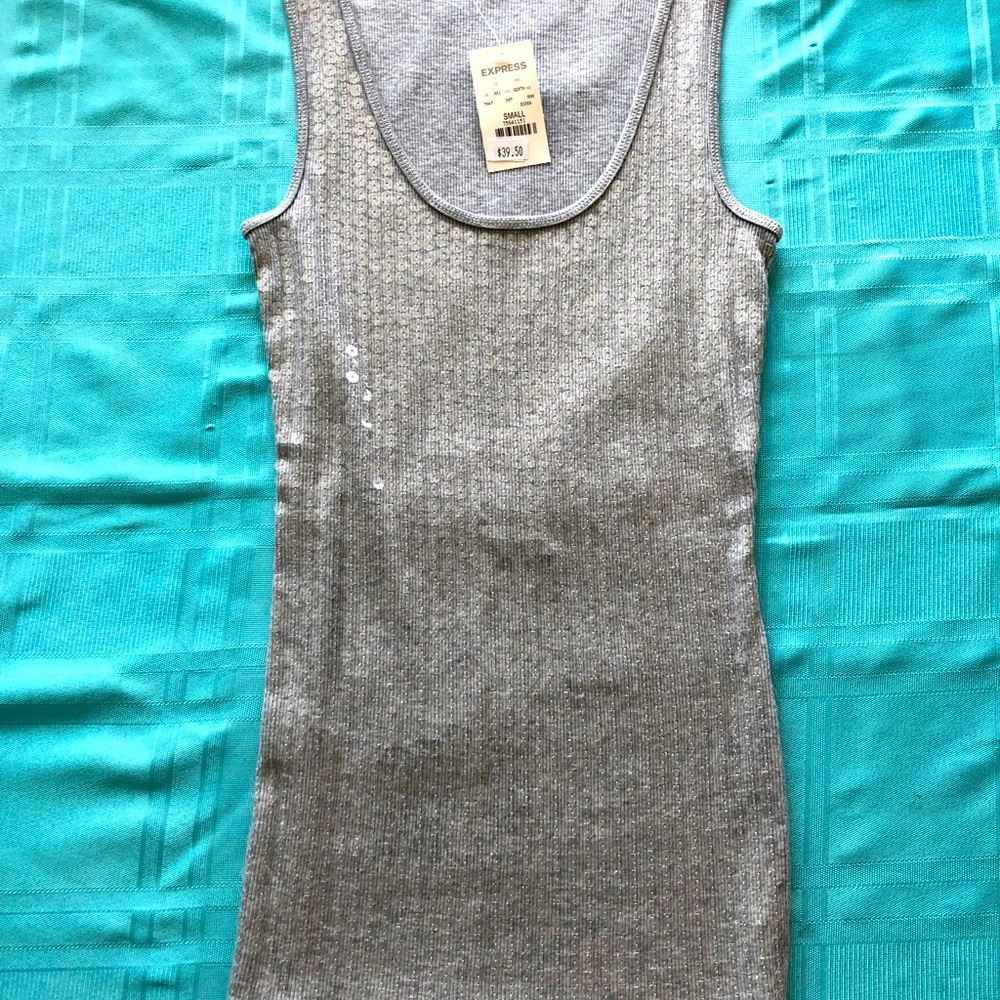 Express sequin tank top